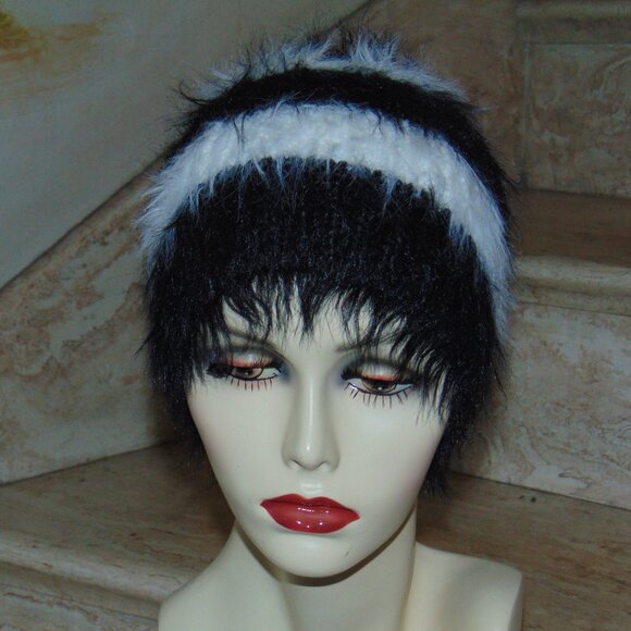 RARE Hansel from Basel Beanie Hat Black Prototype Fuzzy Y2K Winter Cabin Classic - Picture 3 of 6